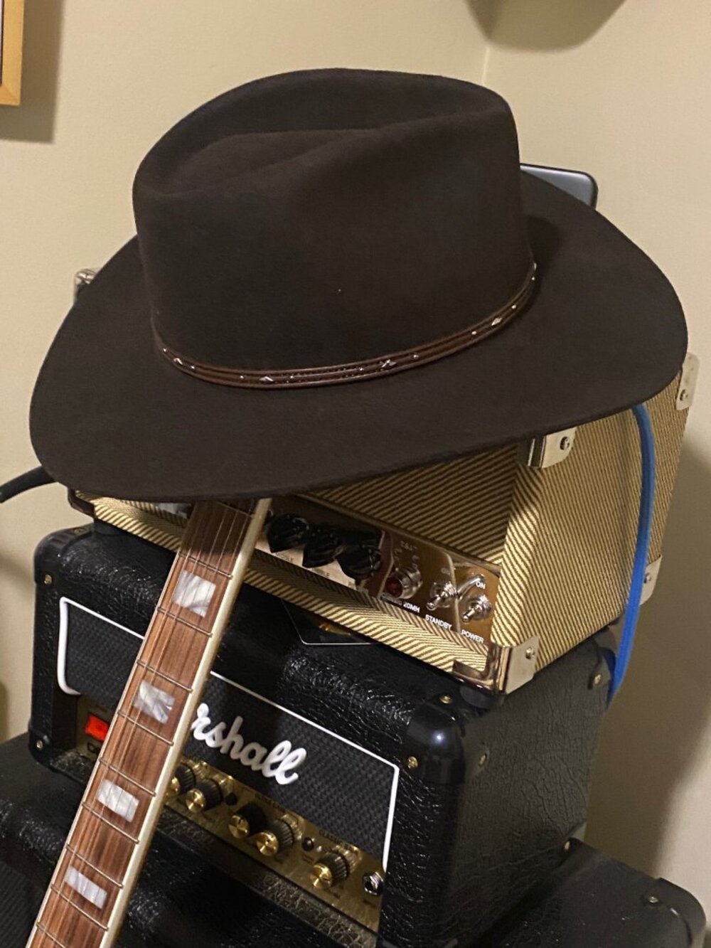 Stetson Pawnee (The Gun Club) Cowboy Hat - Chocolate - 7 1/4 - Mint! - Picture 5 of 9
